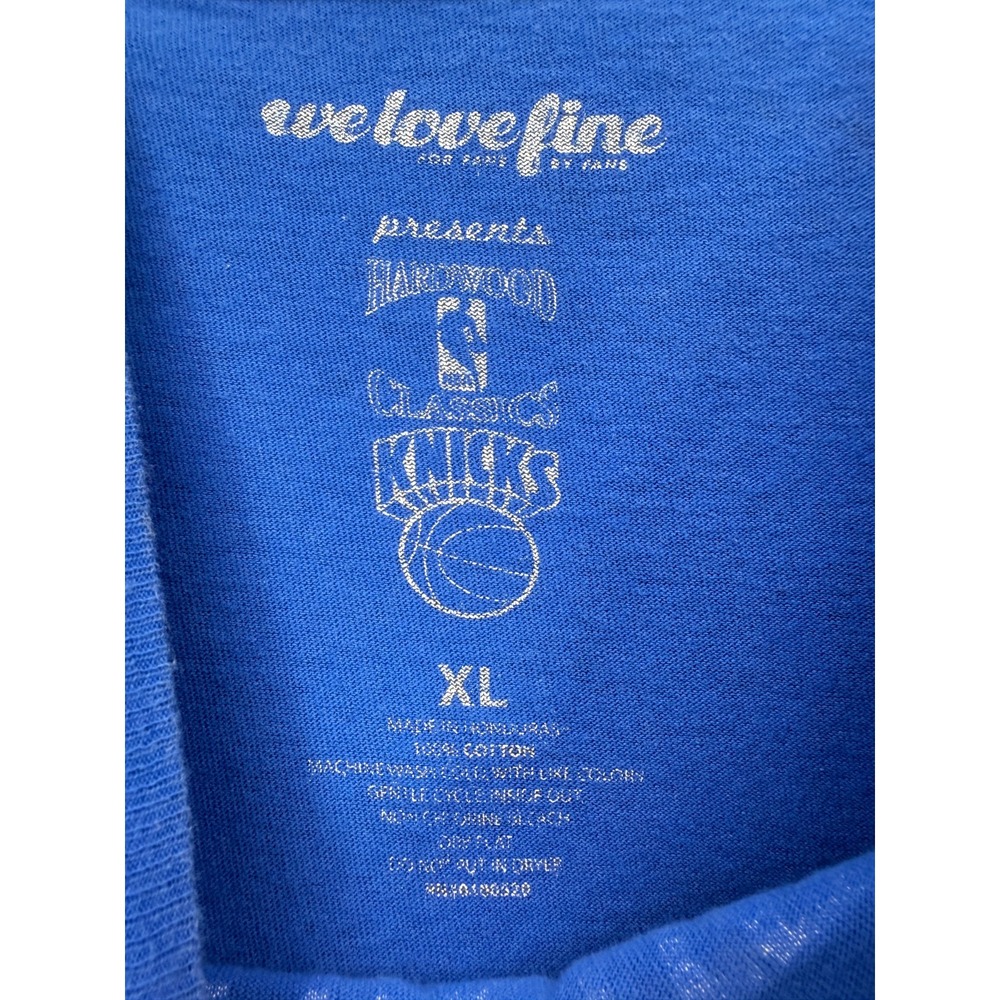 NBA New York Knicks Hardwood Classics Long Sleeve Shirt Blue | Men's XL - Picture 2 of 12